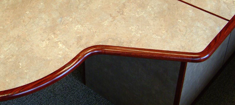 Designcraft hardwood edge detail — premium finish